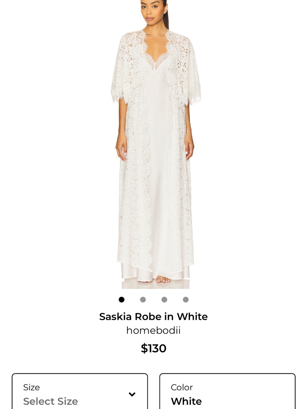 REVOLVE White Lace Long Robe